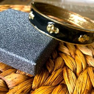 Torrid Black and Gold Skull Bangle 8”